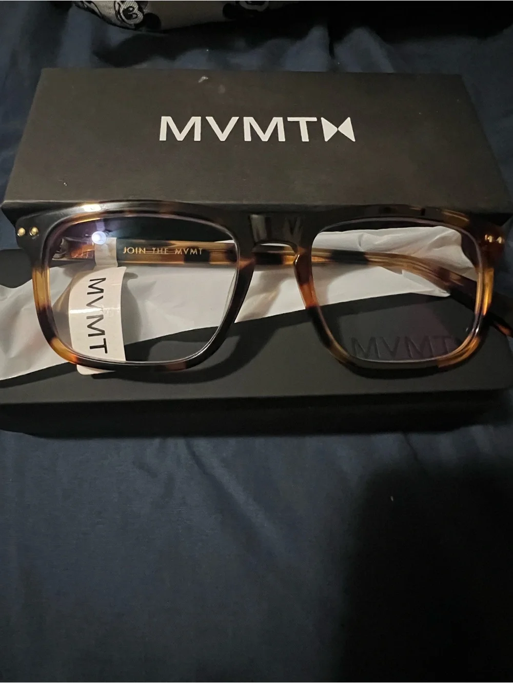 MVMT blue light Tortoiseshell Square Glasses NWT